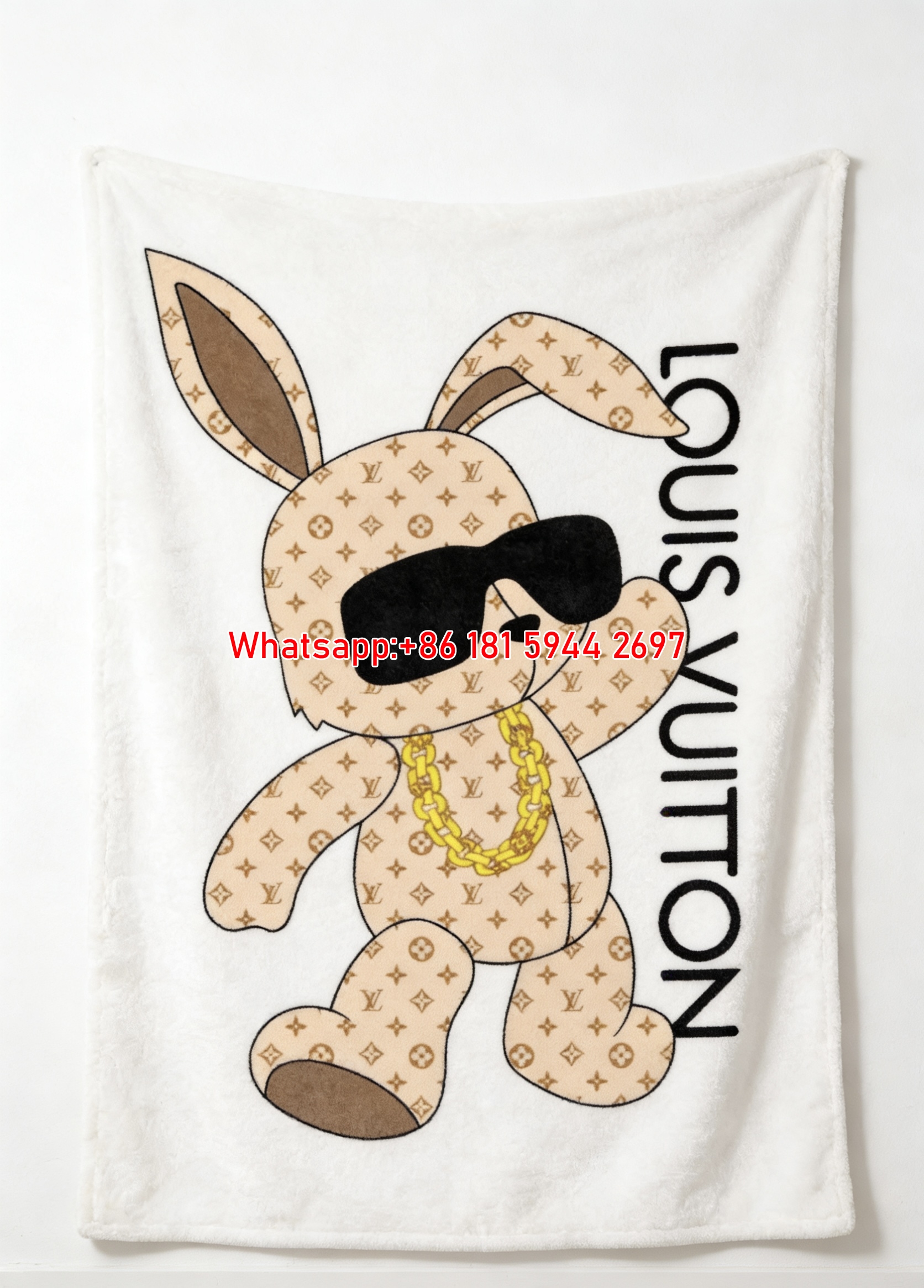 LV Bunny Monogram Blanket Cool LV Rabbit Blanket 107